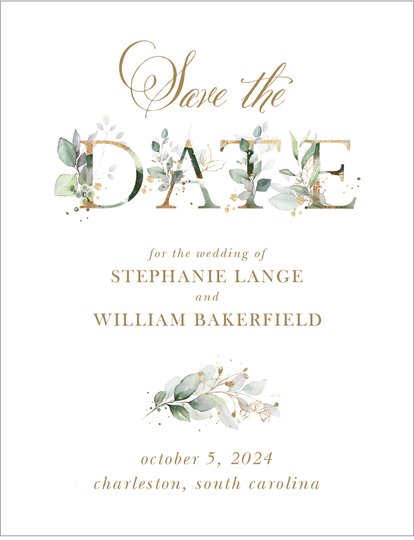 Ethereal Initial Save the Date Cards